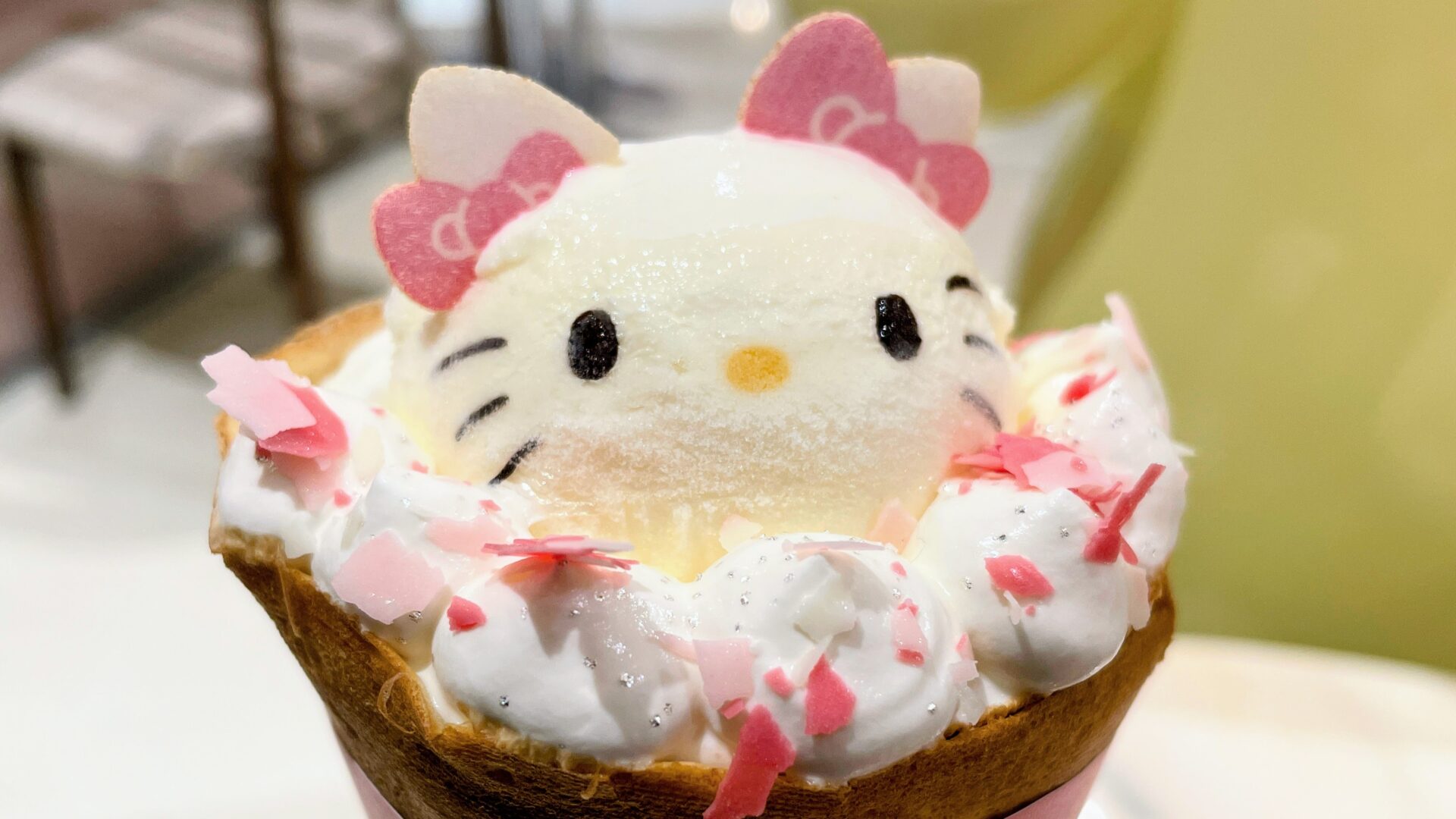 sanrio house 名古屋PARCO店 カフェブース キティちゃんのアイスクレープ 期間限定メニュー